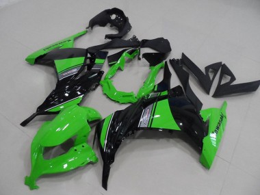 13-16 Black Green Kawasaki ZX300R Motorcycle Fairing