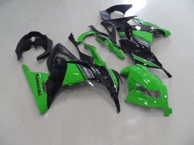 13-16 Black Green Kawasaki ZX300R Motorcycle Fairings