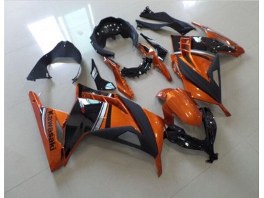 13-16 Black Orange Kawasaki ZX300R Motorcycle Fairings