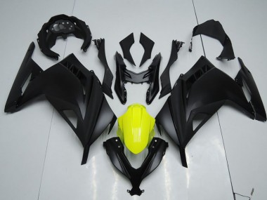 13-16 Black Yellow Kawasaki ZX300R Motorcycle Fairings