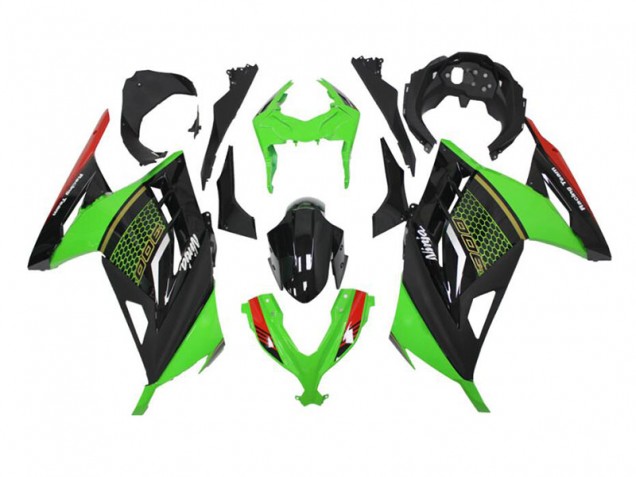 13-16 Green Black Kawasaki EX300 Motorcycle Fairings