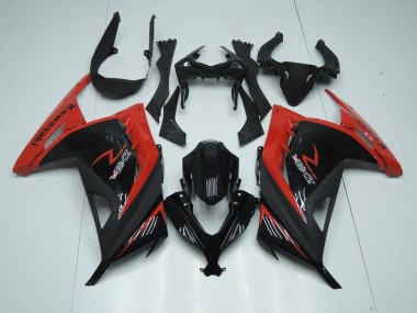 13-16 Red Black Kawasaki ZX300R Motorcycle Fairing