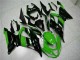 13-18 Black Green Kawasaki ZX6R Motorcycle Fairings