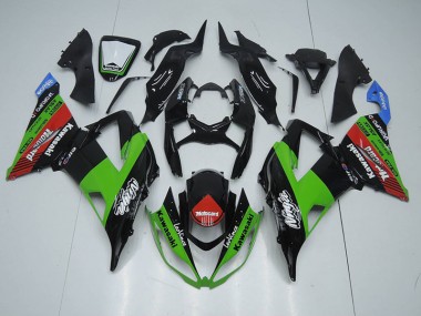 13-18 Black Green Red Motocard Kawasaki ZX6R Motorcycle Fairings