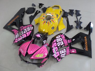 13-21 Yellow Pink Rossi Honda CBR600RR Motorcycle Fairings