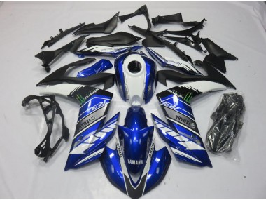 15-22 Monster Blue Yamaha YZF R3 Motorcycle Fairings