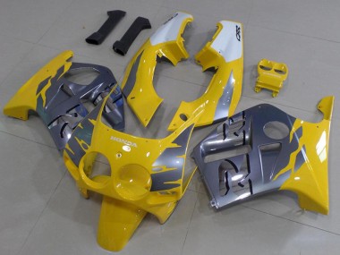 1988-1989 Grey Yellow Honda CBR250RR MC19 Motorcycle Fairings