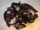 96-07 Black Red Flame Suzuki GSXR 1300 Hayabusa Motorcycle Fairings