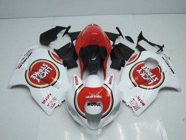 96-07 White Red Lucky Strike Motul Suzuki GSXR 1300 Hayabusa Motorcycle Fairings