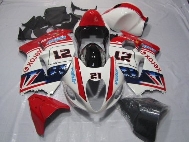 96-07 White Red Xerox 21 Suzuki GSXR 1300 Hayabusa Motorcycle Fairings