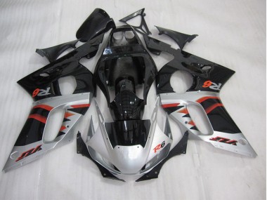 98-02 Black Silver Yamaha YZF R6 Motorcycle Fairing