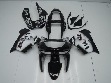 98-99 Black West Kawasaki ZX9R Motorcycle Fairings