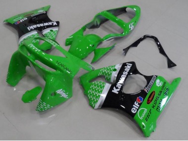 98-99 Green Black Kawasaki ZX6R Motorcycle Fairings